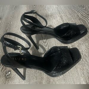 Guess 4” Snake Skin Ankle Strap Heel